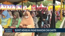 Bupati Jember Membuka Pasar Ramadan dan Santri di Alun-Alun