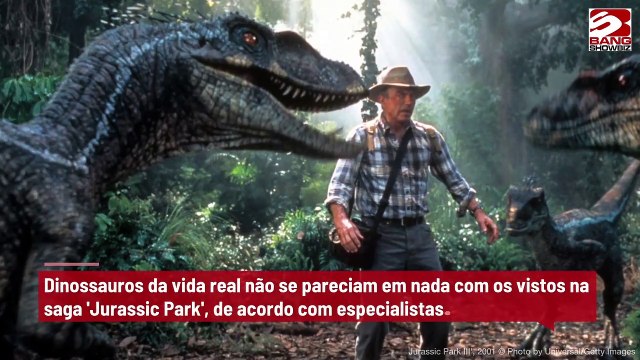 Especialistas alegam que dinossauros reais não se pareciam com a versão de Jurassic Park