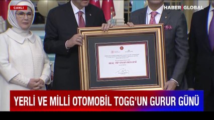 Togg'da ilk teslimat Cumhurbaşkanı Erdoğan'a