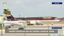 En Vivo Se espera que Donald Trump despegue en su avión a Nueva York - 03Abr
