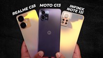 Moto g13 vs Realme C55 vs Infinix Note 12i  DETAILED COMPARISON & REVIEW