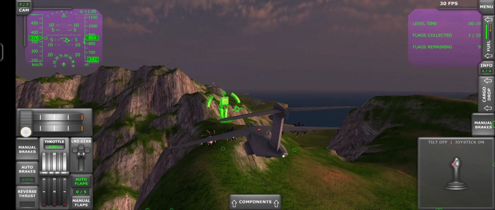 Turboprop Flight Simulator 3D - Mission Plateau Flags - Best Aeroplane Android Simulator Gameplay