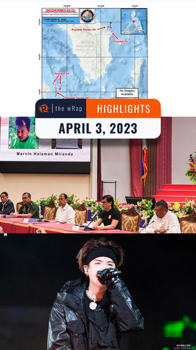 Rappler's highlights: Oriental Mindoro oil spill, Arnie Teves, BTS' Suga | The wRap | April 3, 2023
