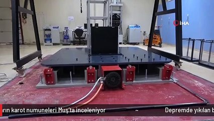 Depremde yıkılan binaların karot numuneleri Muş'ta inceleniyor