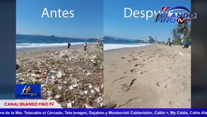 Operativo de limpieza  de playas