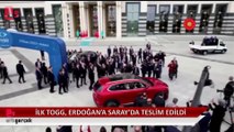 İlk Togg, Erdoğan’a Saray'da teslim edildi
