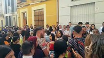 Palmas y flamenco ante el Cristo de los Gitanos de Málaga