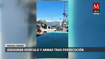 Elementos del ejército asegura armas y un vehículo en Nogales, Sonora; no hay detenidos