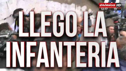 Llegó la Infantería para escoltar a Sergio Berni