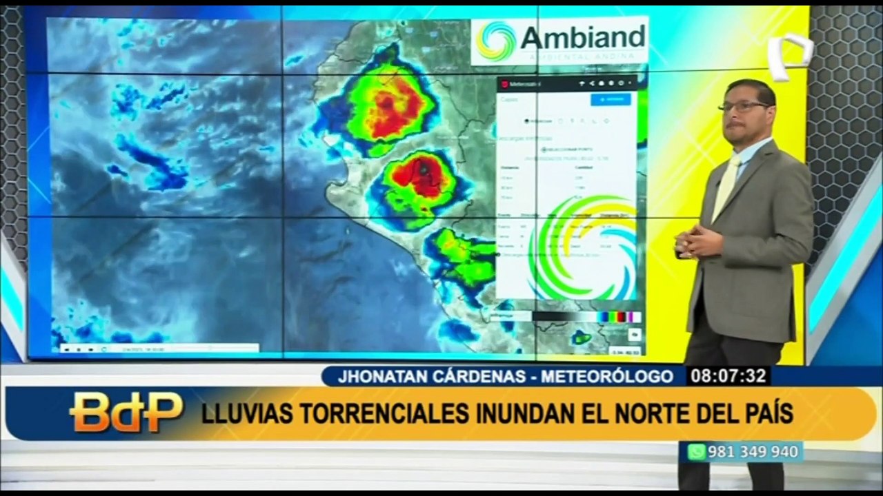 Lluvias torrenciales en el norte: "Tumbes, Piura y Lambayeque tienen el estado más crítico de alerta", dice meteorólogo