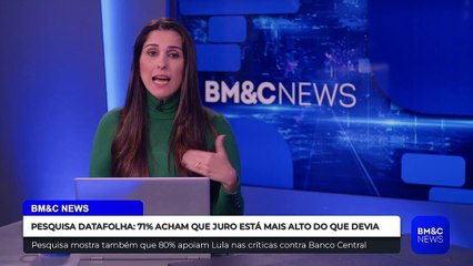 PESQUISA DATAFOLHA: 71% ACHAM QUE JURO ESTÁ MAIS ALTO DO QUE DEVIA