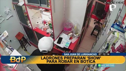 SJL: ladrones engañan a trabajador de botica y le roban S/ 10 000