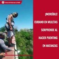 ¡INCREÍBLE! Cubano en muletas sorprende al hacer puenting en Matanzas