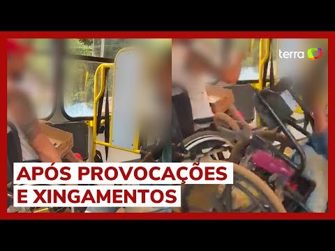 Cadeirantes brigam e um derruba o outro dentro de ônibus em Campo Grande (MS)