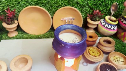 "Jaggery tea "cooking in mini clay pots