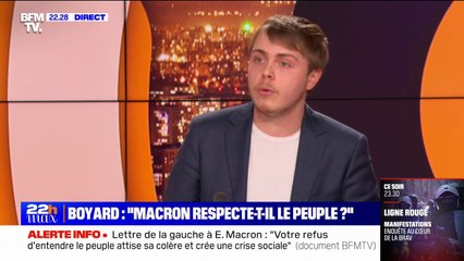 Louis Boyard: "Ce n'est pas à coup de répression ou d'ignorance des manifestations que les Français rentreront chez eux"