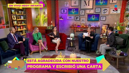 Heidy Infante escribe carta a De Primera Mano en agradecimiento