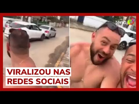 Mulheres dão cantadas em turistas, se distraem e batem carro no litoral de SP