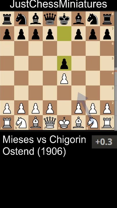 Chigorin fell victim to a Mieses speciality