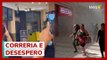 Veja o momento em que parte do teto de shopping em Osasco desaba