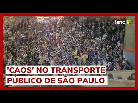 Com greve em quatro linhas do Metrô, plataformas e ônibus ficam lotados em SP