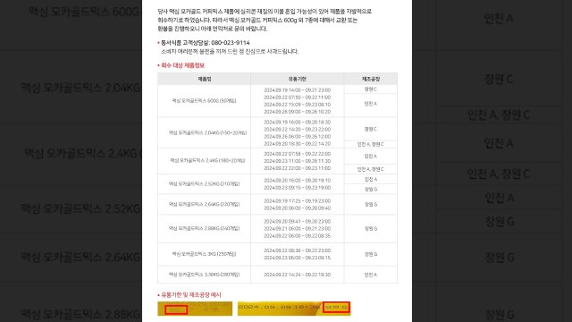 동서식품, 맥심 모카골드 커피믹스 일부 제품 자발적 회수 조치 / YTN