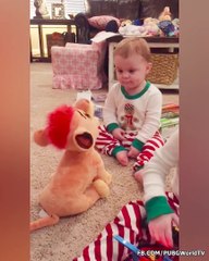 Cute Baby's Reaction To Toys (2)