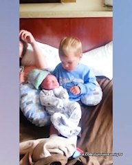 First Cute Newborn Meets Family - Lover Baby Video