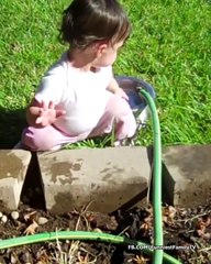 Funny Baby Playing With Water - Cute Baby Video
