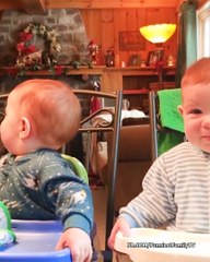 Funny Twin Babies Playing Together (2)