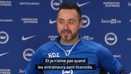 De Zerbi sur le licenciement de Potter : "Une mauvaise nouvelle pour les entraîneurs"