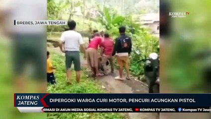 Dipergoki Warga, Pencuri Motor Acungkan Pistol