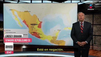 Lindsey Graham reitera que el narcotráfico controla parte de México