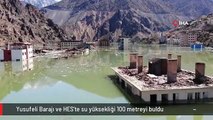 Yusufeli Barajı ve HES'te su yüksekliği 100 metreyi buldu