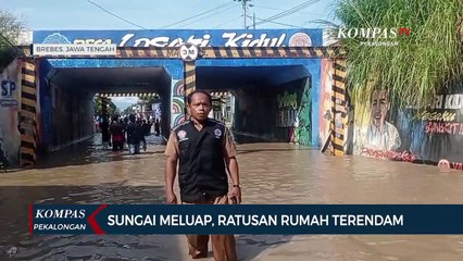 Luapan Sungai Cisanggarung Rendam Ratusan Rumah di Desa Pekauman dan Losari Kidul