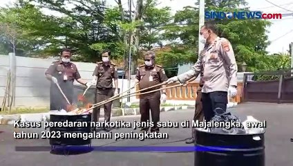 Peredaran Narkotika Meningkat, Kejari dan Polres Majalengka Musnahkan 76 Gram Sabu