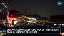 Un aparatoso accidente de tren en Países Bajos deja un muerto y 30 heridos