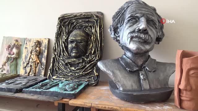 Batman'da lise öğrencilerinin kil topraktan yaptığı eserler ünlü sanatçıların eserlerini aratmıyor
