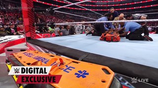 Rhodes hobbles up the ramp after ferocious beatdown by Lesnar- WWE Digital Exclusive, April 3, 2023