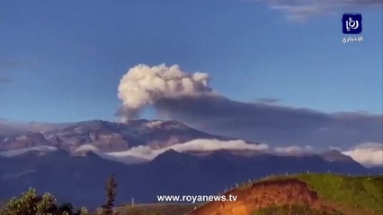بداية ثوران بركان في كولومبيا
