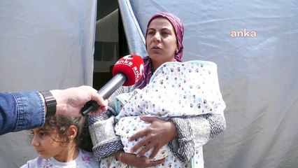 Doğum yaptıktan sonra çadır bulamadı