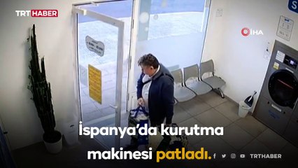 Çamaşır kurutma makinesi patladı, saniyelerle kurtuldu
