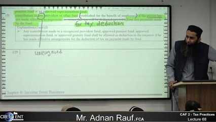 CAF-2 || Lecture 68 || Tax | sir Adnan Rauf | 2023