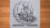 Ramadan drawing | Ramadan mubarak | Easy ramadan drawing