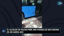 El alcalde de Palma pone una parada de bus encima de un carril bici