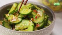 Oi Muchim 오이무침 CUCUMBER KIMCHI | Spicy Pickled Cucumber. Recipe by Always Yummy!