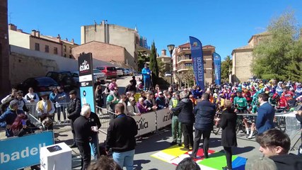 Dispositivo de Seguridad de la segunda estapa en Viana de la Vuelta Ciclista al País Vasco