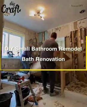 diy small bathroom remodel bath renovation Time-Lapse - DIY Renovation Start to Finish