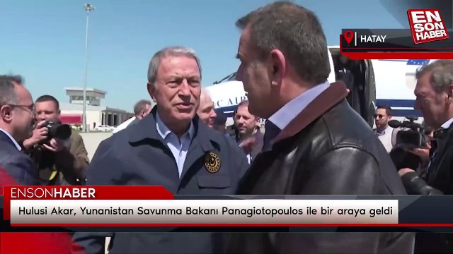 Hulusi Akar, Yunanistan Savunma Bakanı Panagiotopoulos ile bir araya geldi