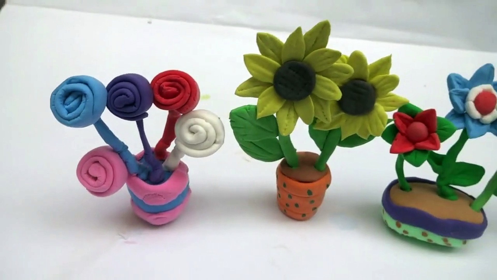 Miniature 'flowers in a watering can' tutorial using polymer clay
